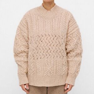 Babaa Jumper No53 Ribbed Knit Sweater One Size